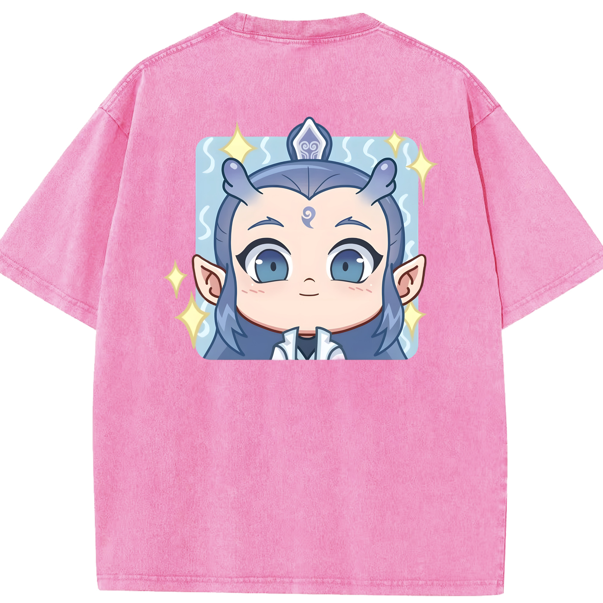 （画像用） Ne Zha 2 ナタ 魔童の大暴れ 綿100% ヴィンテージ風 半袖Tシャツ（背面プリント）